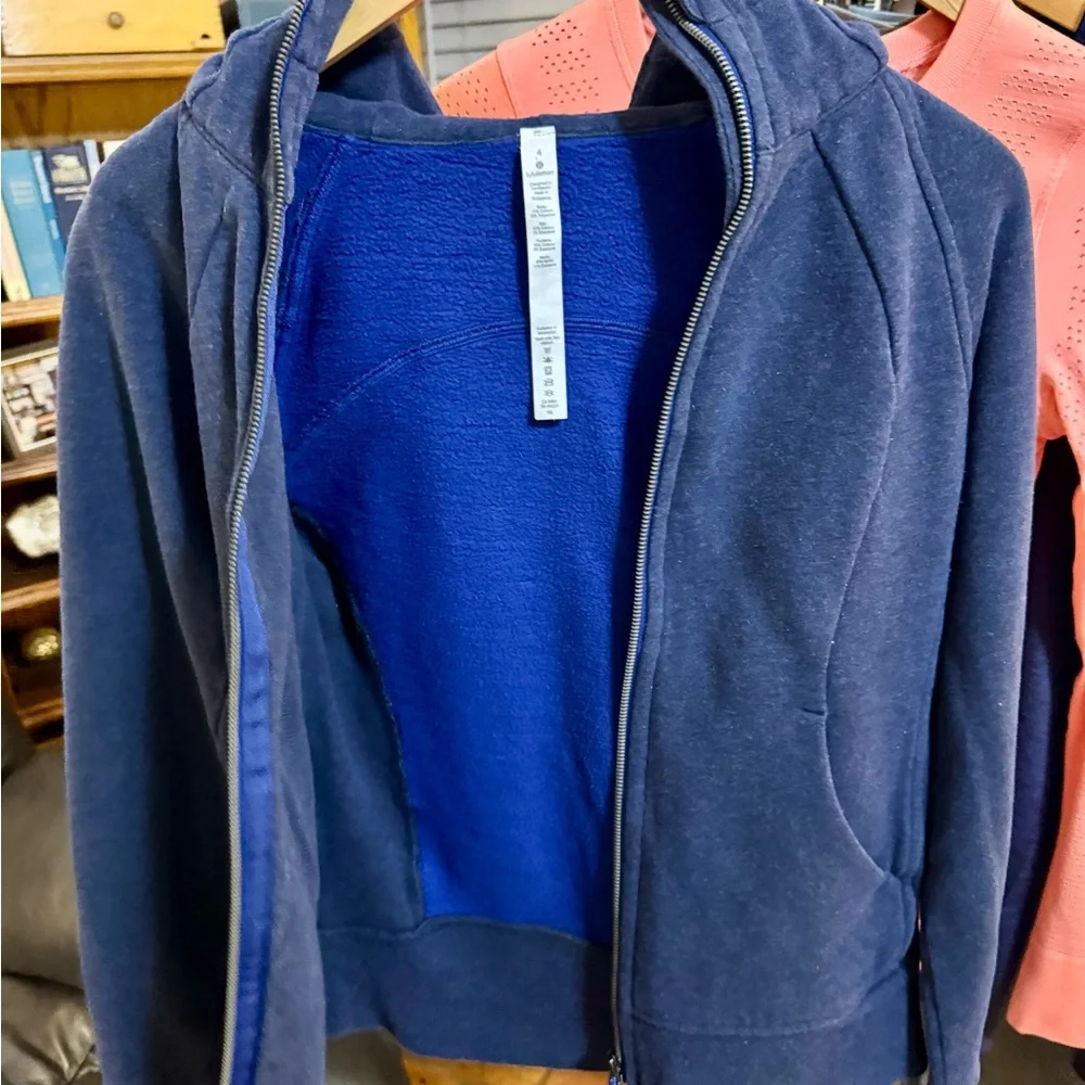 Lululemon Scuba Full Zip Hoodie Navy Blue Size‎ 4